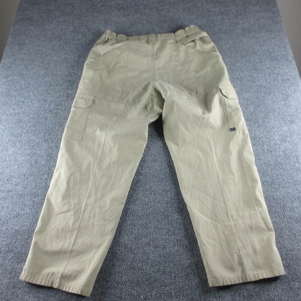 5.11 Tactical Cargo Pants Mens 36x29 Beige Ripstop Elastic Waist Workwear Hiking